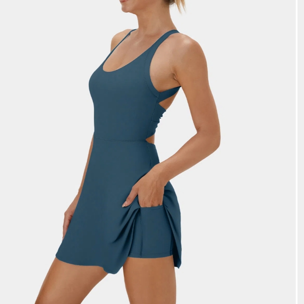 Dusty Blue Halara Dress Medium